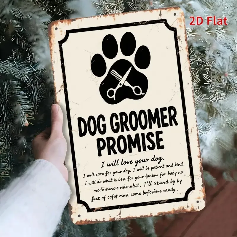1Pcs 2D Flat Metal Iron Sign, 
