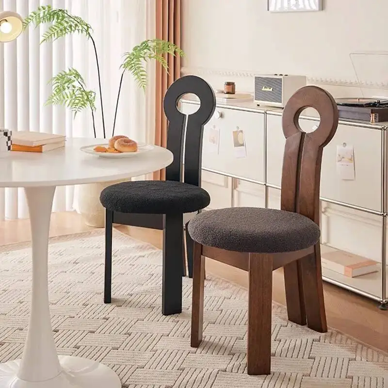 White Wood Dining Chairs Nordic Modern Minimalist Luxury Designer Unique Dining Chairs Fancy Bedroom Sillas Outdoor Furniture