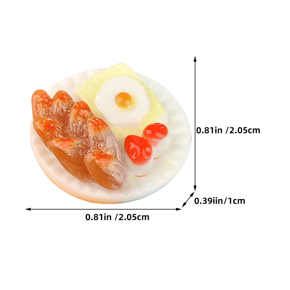 18pcs Simulation Food Ornaments Mini Snack Realistic Resin Dessert For Mini House Decor Kitchen Scene Pretend Play Micro