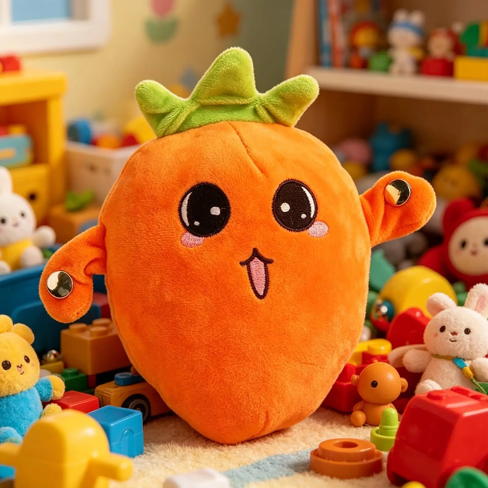 Creative Peculiar Music Rhythm Parent-child Interactive Plush Doll Fruit Induction Toy Cultivate Music Perception Ability