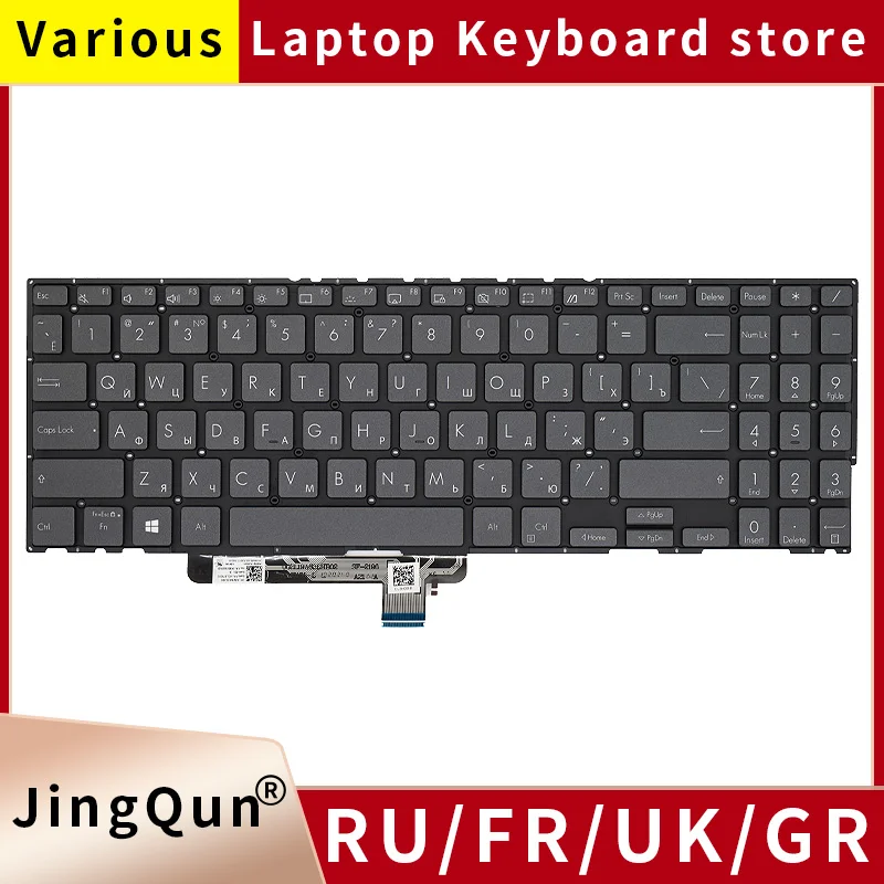 Russian/UK/Germany/French Laptop Keyboard for Asus ZenBook Flip 15 OLED UX564EH UX564EI UX564PH UX564 UX564E GRAY Backlit New