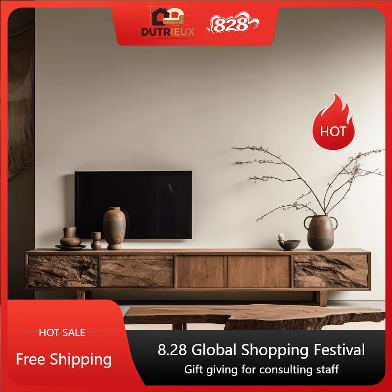Holz-Wohnzimmer-TV-Ständer, fortschrittlicher minimalistischer Designer-Boden, Schlafzimmer-TV-Schrank, moderne nordische Holzmöbel, Fernsehtisch-Möbel
