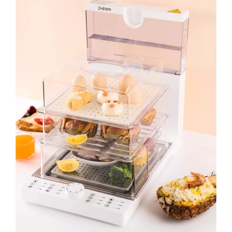 Z1 Electric Food Steamer with Foldable and Transparent Design