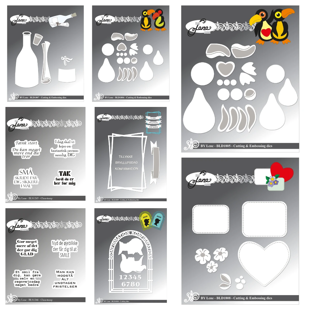 

Danske Tekster Sentiments Stamps and Metal Cutting Dies Sets for DIY Craft Making Greeting Card Scrapbooking Decoration Molds