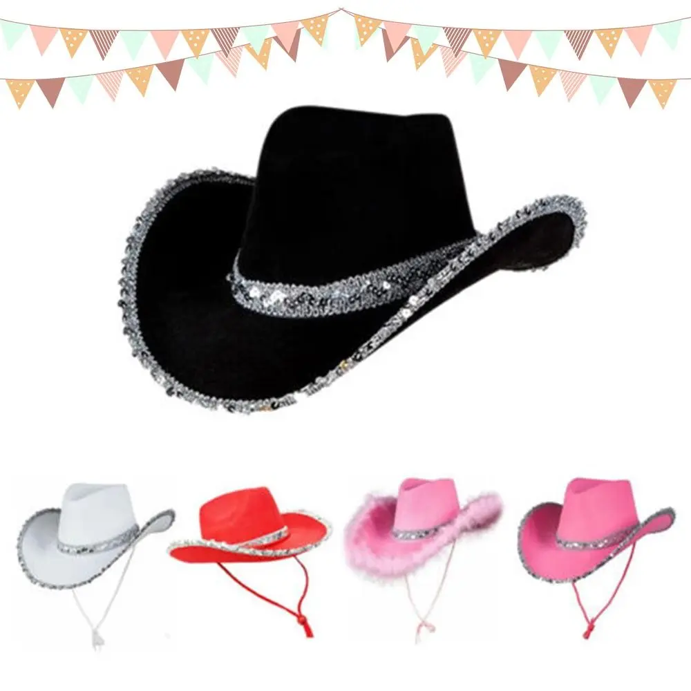 Sombrero de vaquero para fiesta de disfraces para mujer, gorro de vaquera para despedida de soltera, divertido