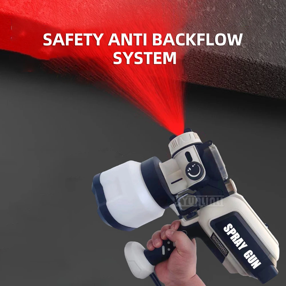 Handheld Electric Painting Sprayer with LED light500W 1200ml Household Electric Paint Sprayer Electric Spray Gun Easy Spraying 