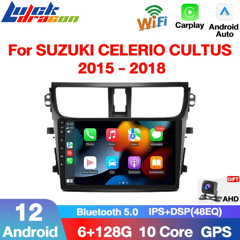 

Car Android 12 FM AM 10Core Wireless Carplay Android Auto For Suzuki Celerio 2015-2018 Navigation Autoradio Multimedia Car