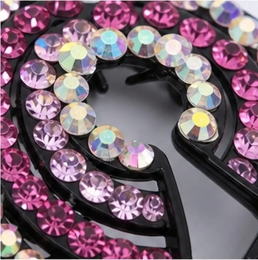 4Pcs Rhinestone Hair Claw Clips Antislip Accessories Bun Barrette Stylish Drill Design Durable Easy Comfortable Use