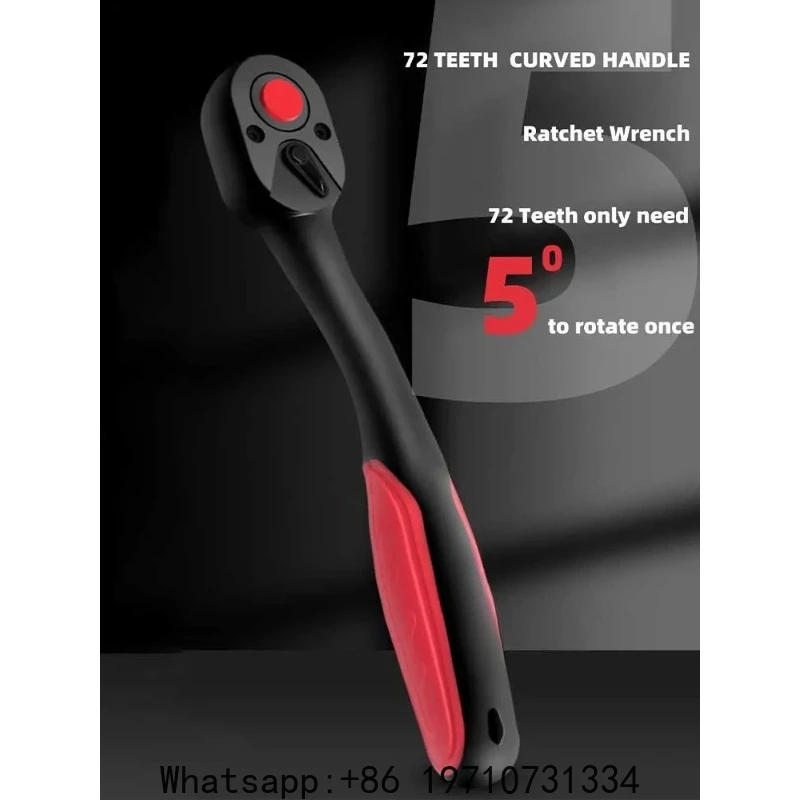 Car Repairs Ratchet Wrench  1/4 3/8 1/2  Inch High Torque Reversible  Quick Release Ratchet Socket Wrench Hand Tool