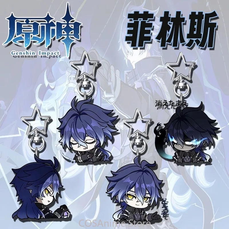 

Kyryll Chudomirovich Flins Genshin Impact Amime Game Star KeyChain Key Chain Bag Pendant Kawaii Acrylic Mini Keyring Gifts