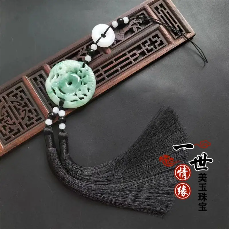 Handmade Safety Buckle Safety Double Tassel Ancient Style Pendant Face Skirt Waist Pendant Hanfu Waist Pendant Car Pendant