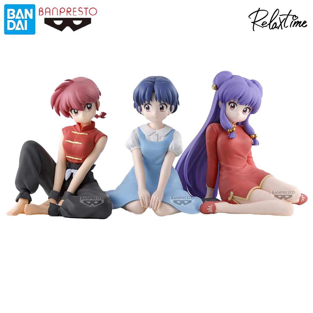 Original NEW Banpresto Relax time Shampoo & Tendou Akane & Saotome Ranma (Ranma 1/2) 12cm Anime Model Toy Figures