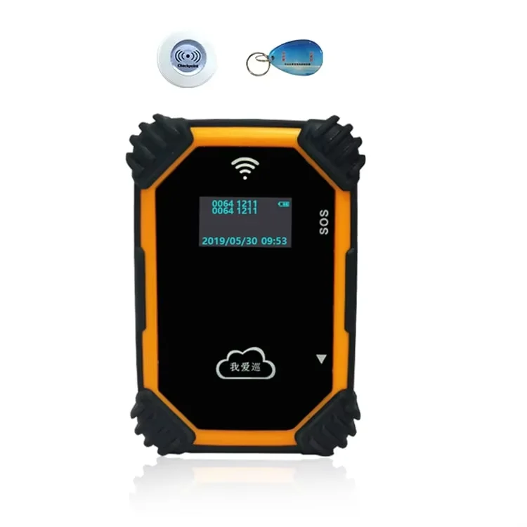 WIFI 4G Realtime GPS Free Software Visible Screen Waterproof Shatter-resistant Security Patrol Guard Tour System