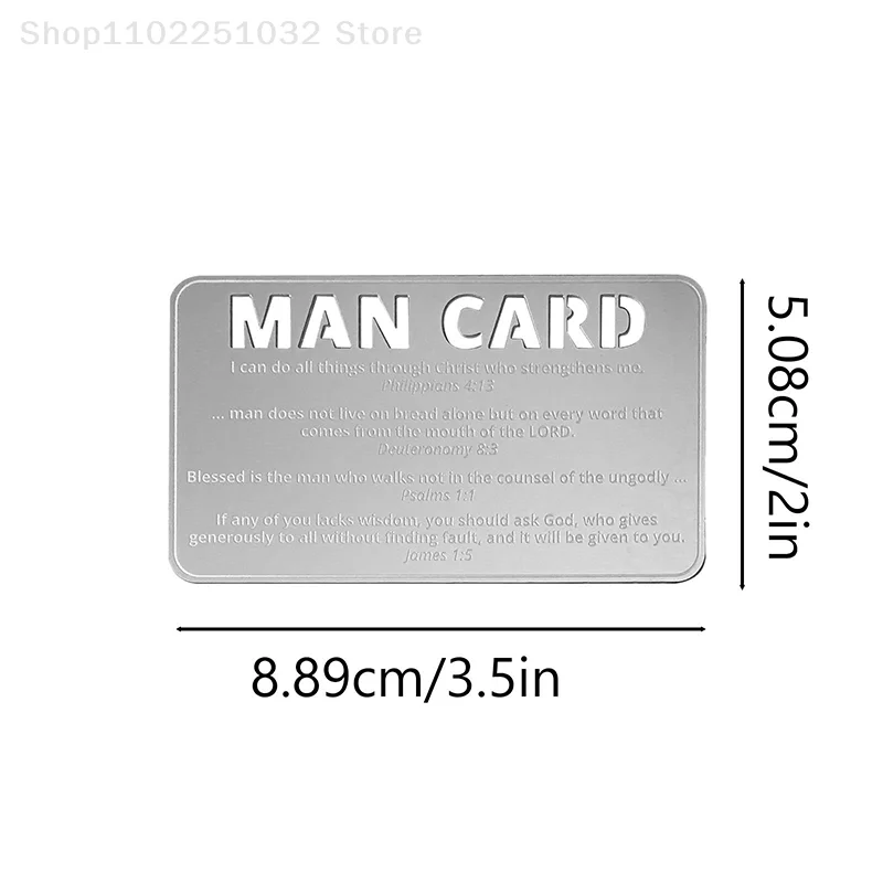 Christian Jesus Cross Holy Bible Verse Prayer Cards For Women Men Metal Card Creative Gift