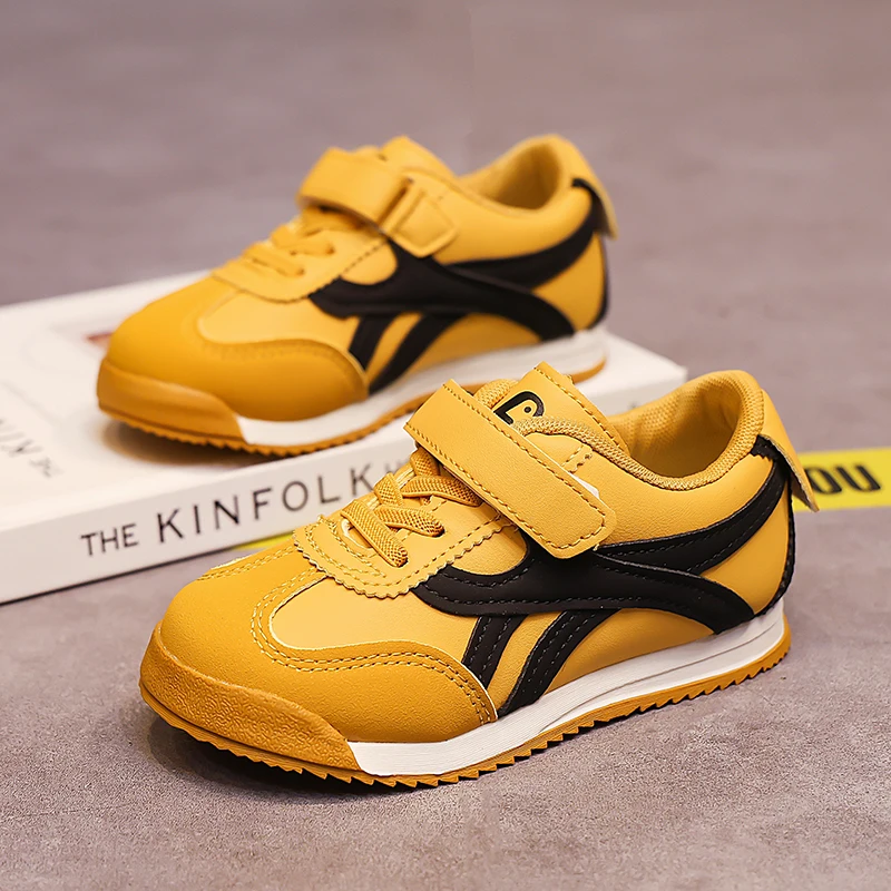 

Autumn Yellow Toddler Shoes Boys Hook Loop Lightweight Sneakers Girl Low Cut Running Shoes Kids Trainers zapatillas de deporte