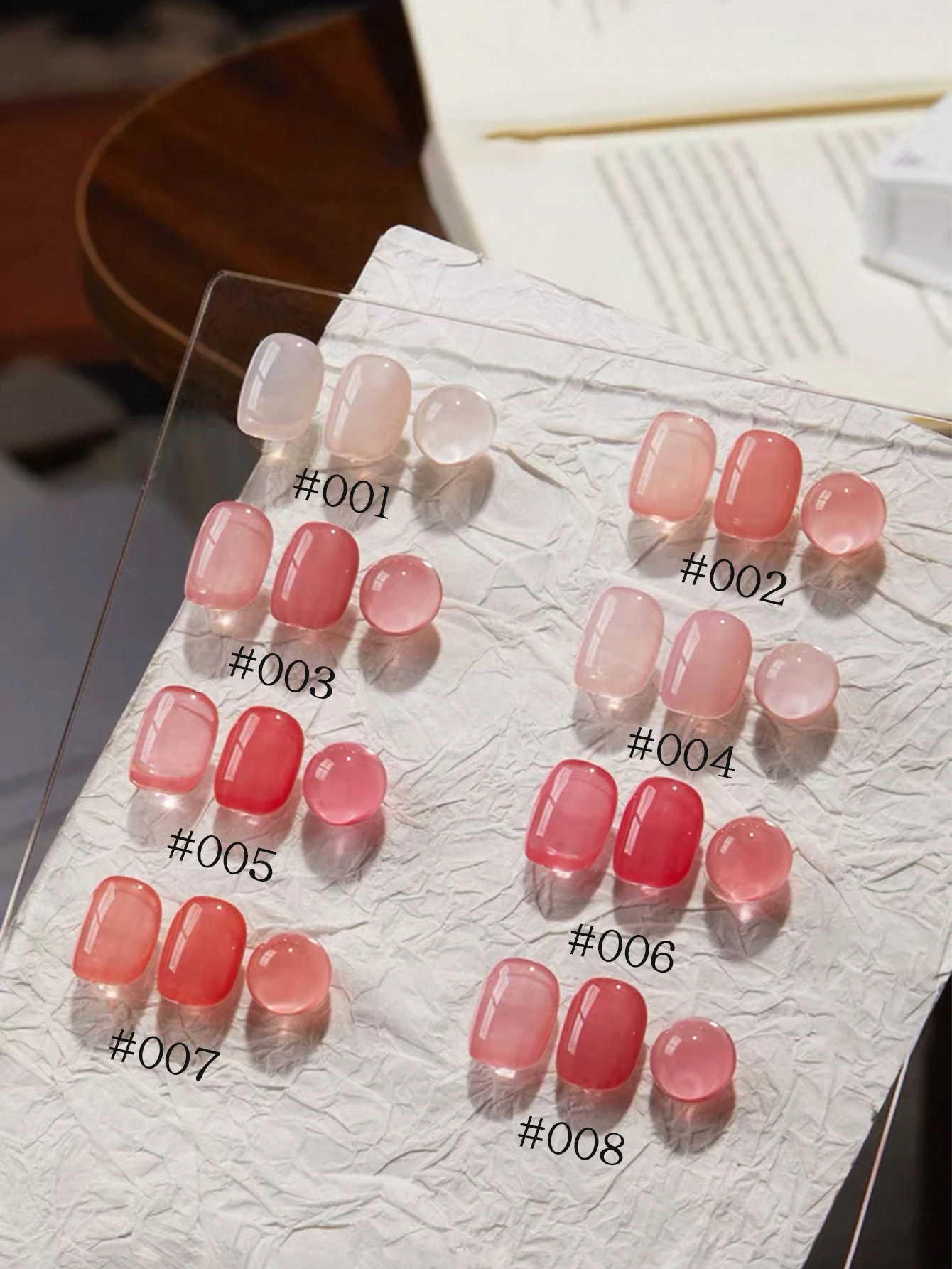 8pcs 15ml Spring/Summer Nail Icy Cherry Pink Gel Nail Polish, UV LED Curing, Holiday Gift for Women, Nail Care Supplies, DIY Kit
