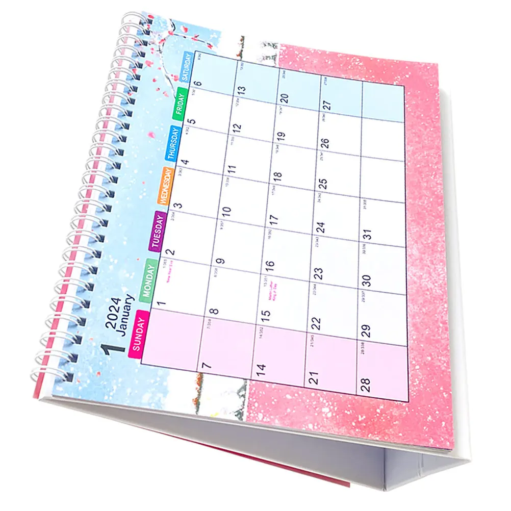 

Standing Desktop Perpetual Calendar 2024 Small Desk Calendar for Home Office Decor Lightweight Portable Date Display Flip Design