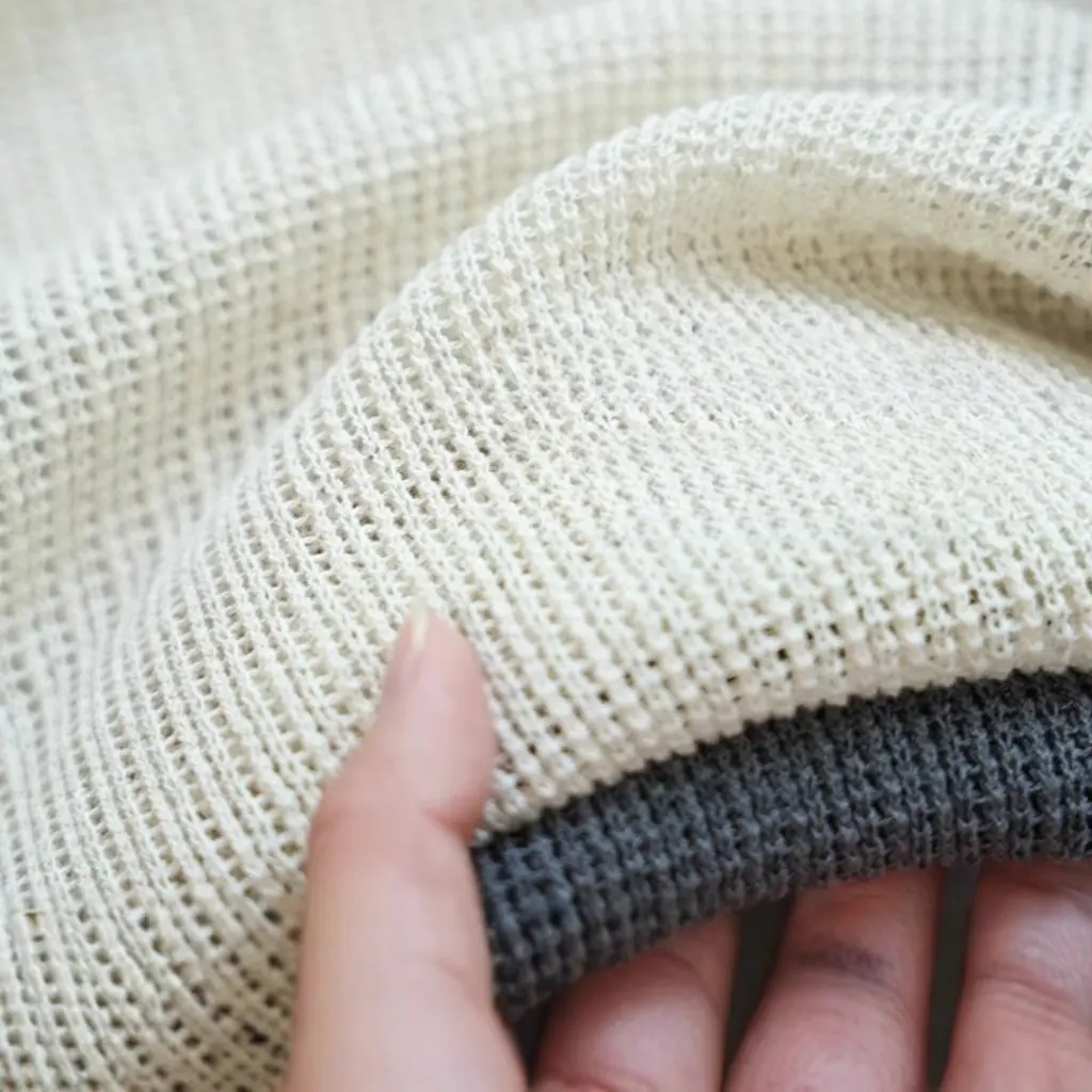 

Women's Linen Blouse One-Line Collar Cut out Long-Sleeved Air-Conditioned Knitwear Spring Summer Top G051507