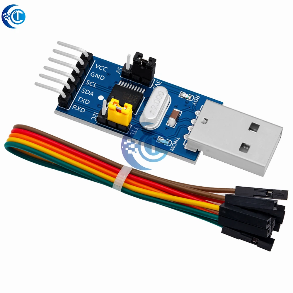 Moduł CH341T 2 w 1 3.3V 5V USB do I2C IIC UART USB do TTL programator portu szeregowego jednoukładowego