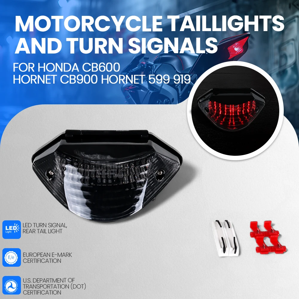 Motorcycle LED Turn Signal Tail Light Taillight For HONDA CB600 HORNET CB900 HORNET 599 919 2002 2003 2004 2005 2006 2007