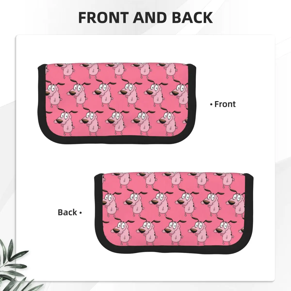 Cowardly Dog C-Courage Cartoon Pencil Cases for Students Gifts Pen Box Pencil Bag Large Storage Pencil Pouch Pen Holder