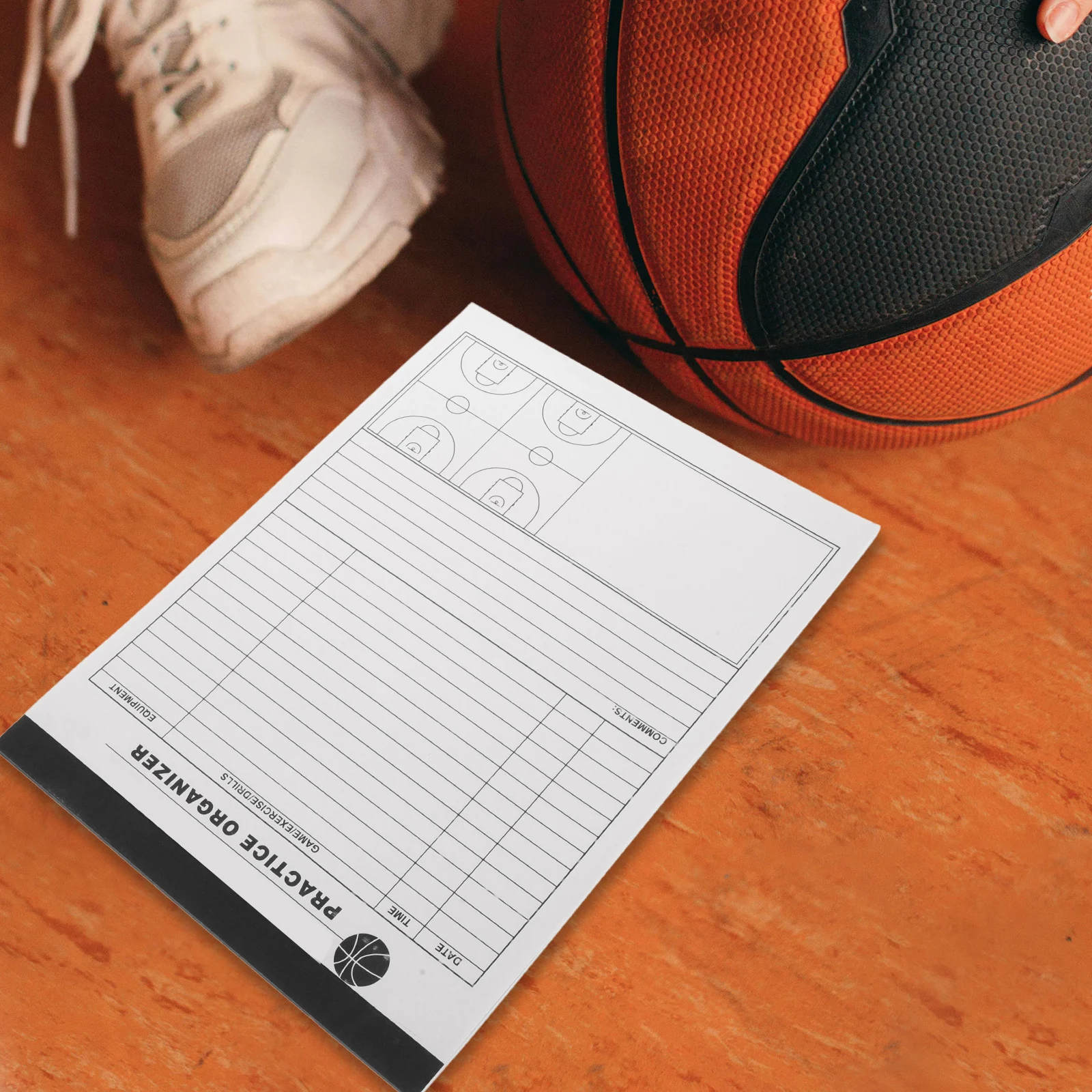 

Basketball Scorebook Durable Compact Design Professional Scoring Tracking Plan Book Basketball Training Supplies