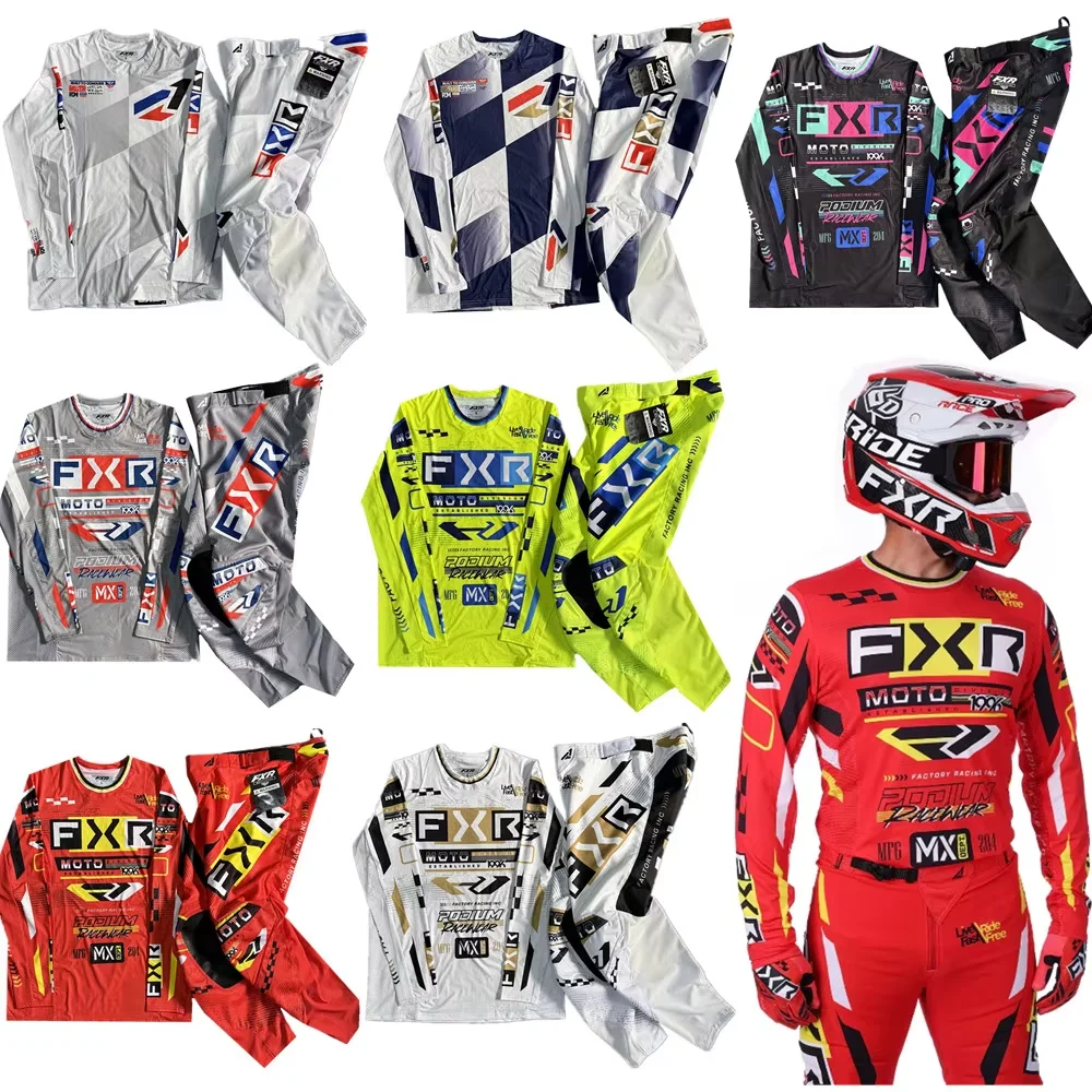 

2025 MX Gear Set Dirt Bike Top Moto Jersey Set Motocross Clothing Off Road Moto Combos