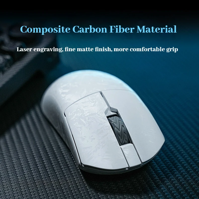 SKN Suzaku Wireless Tri-Mode Gaming Mouse Carbon Fiber Composite Paw3315 Lightweight For Esports Office Mouse Medium Small Hands