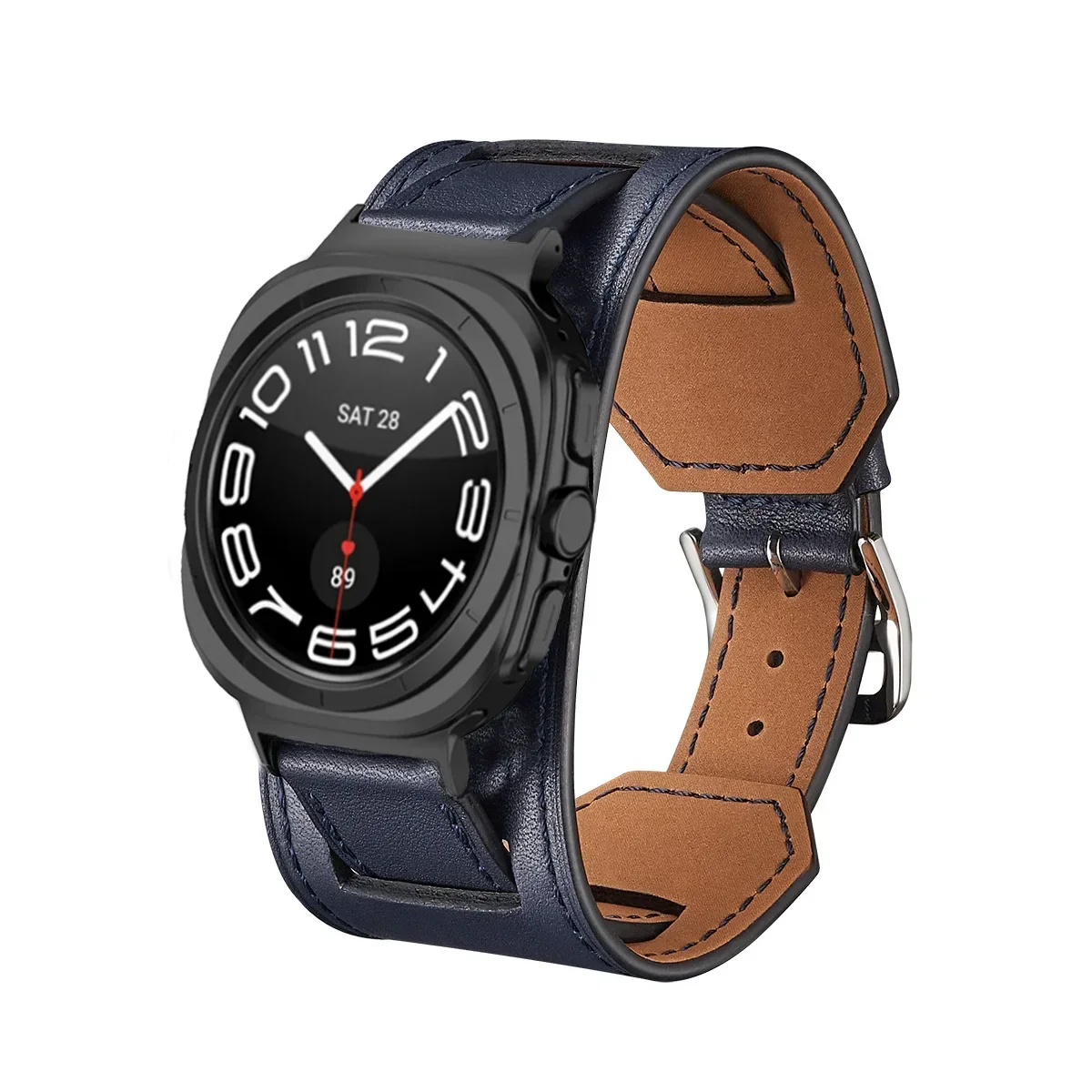 Premium Leather Strap for Samsung Galaxy Watch Ultra 2025 47mm Watchband Bracelet Belt for Samsung Galaxy Watch 8-7 Ultra Correa