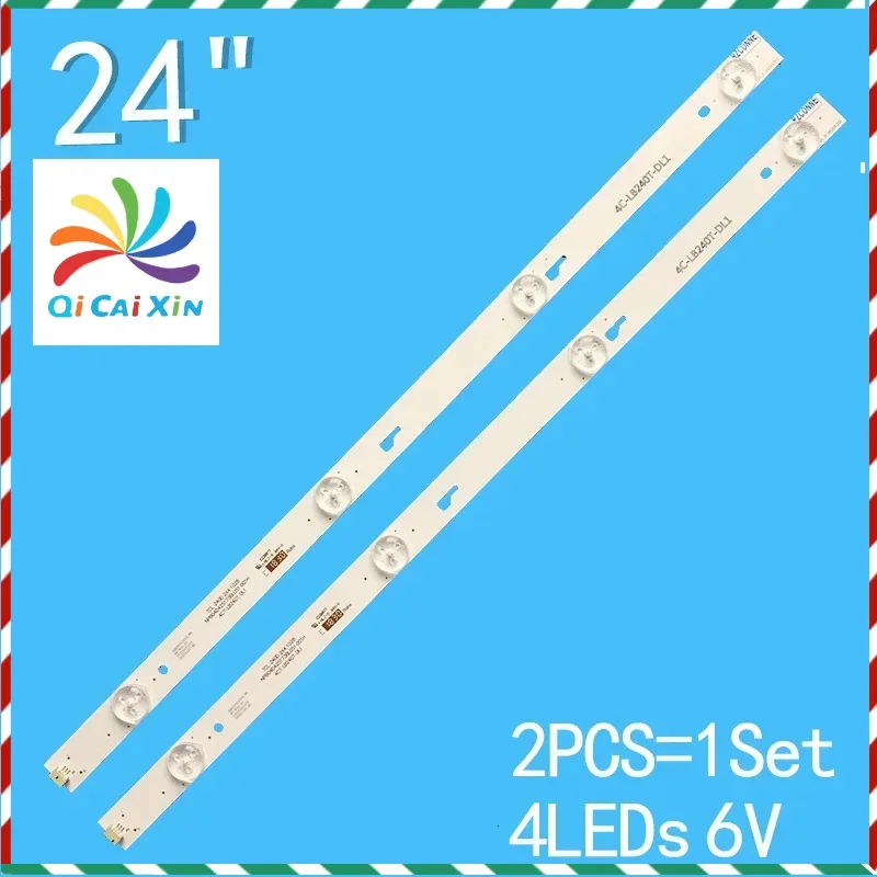 

2pcs LED Backlight Strips For TCL-240D-2X4-1028 4C-LB240T-DL1 NPB04D425173BL051-001H