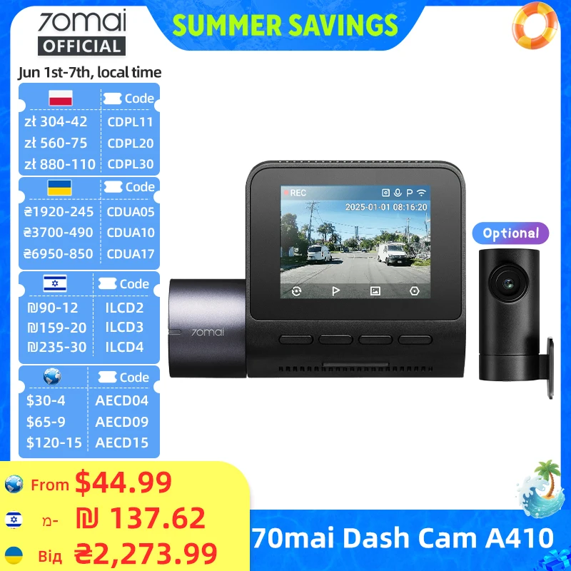 70mai-dash-cam-a410-vero-25k-hdr-doppio-canale-supportato-f155-apertura-gps-24h-parcheggio-max-256gb-dvr-per-auto-70mai-a410-70mai-a400