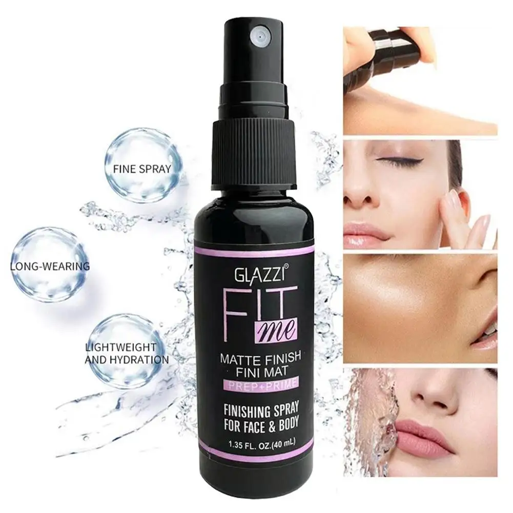 Spray per l'impostazione del trucco da 40ml Spray per l'impostazione della finitura opaca del liquido per il viso idratante a lunga durata