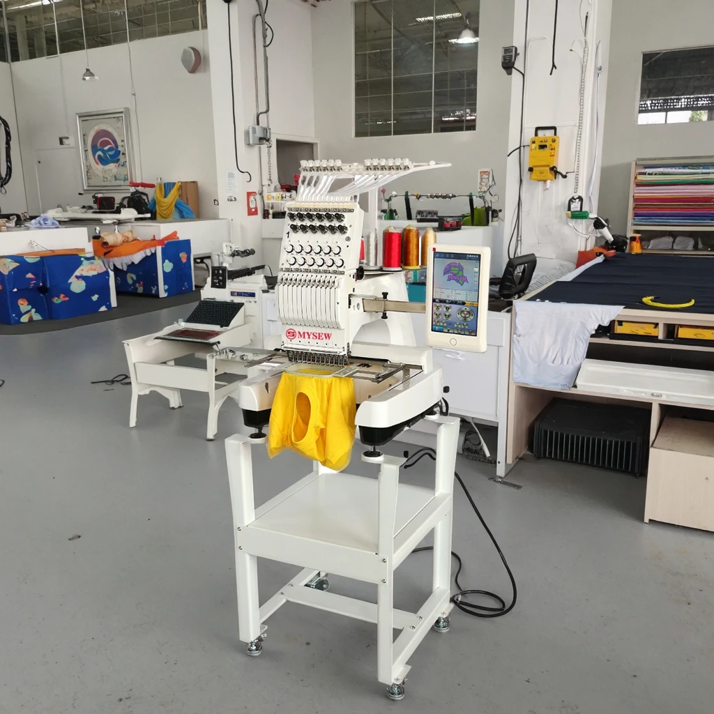 MYSEW MFS1200 12/15 إبر أوتوماتيكية صناعية محوسبة برأس واحد ماكينة تطريز محوسبة سعر صنع في الصين