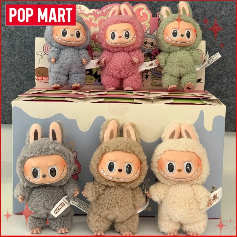 حقيقية البوب مارت Labubu V1 V2 V3 ماكارونس لديها مقعد كبير في الطاقة كوكا كولا سلسلة الفينيل أفخم قلادة صندوق أعمى ألعاب من القطيفة