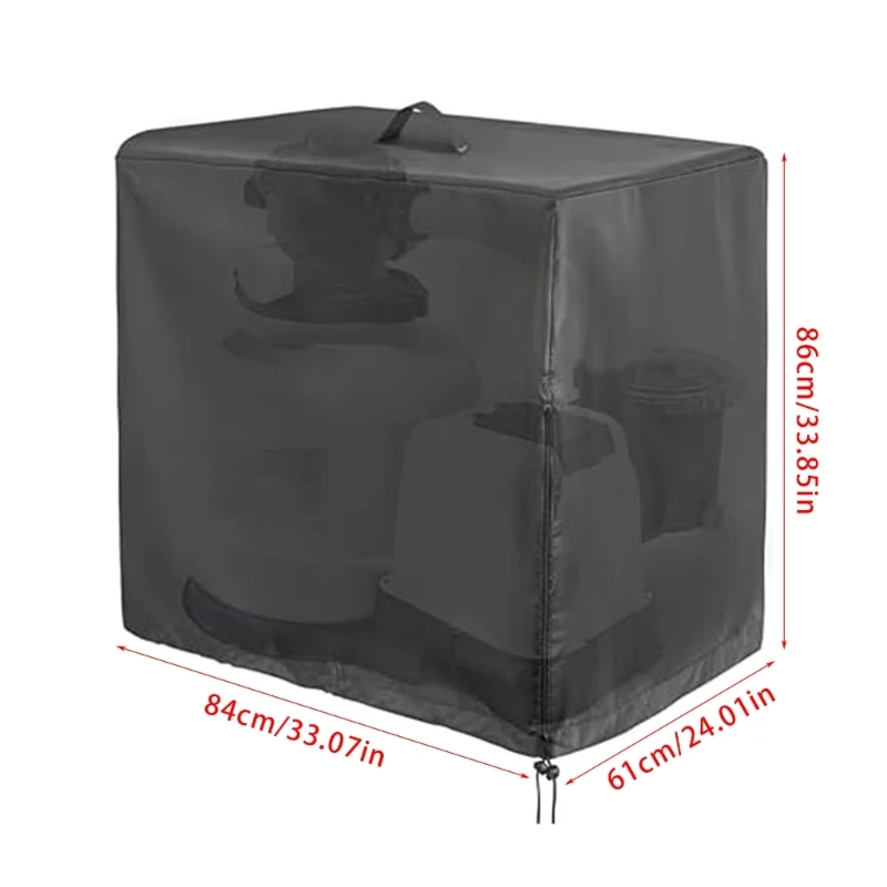 Couvercle filtre à sable piscine, étanche, système filtre à sable, couverture résistante au soleil