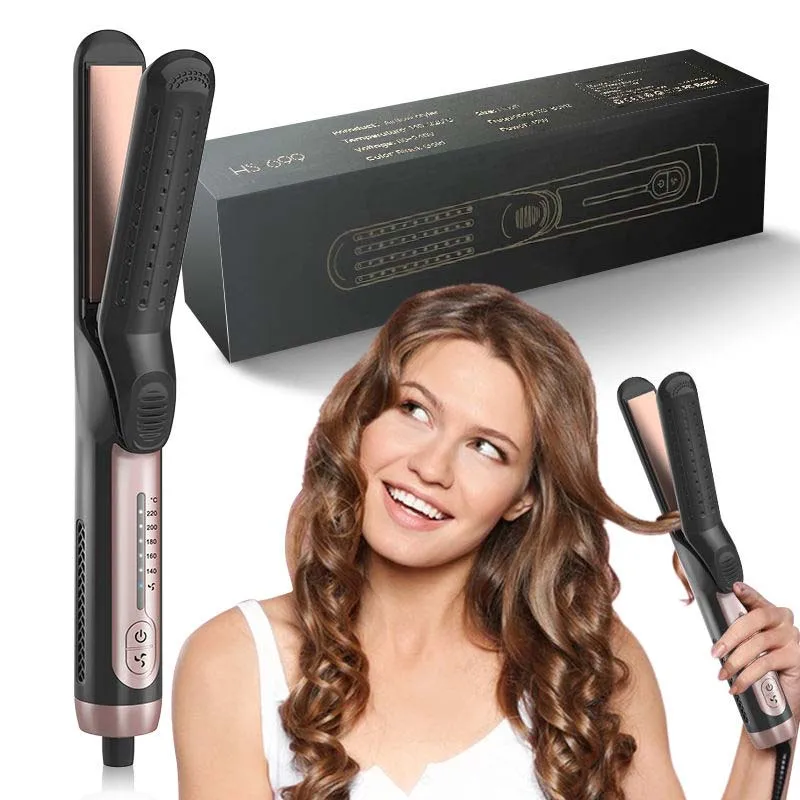 

Выпрямитель и плойка для волос Cool Airflow Styler 2 в 1 с быстрым нагревом PTC, ионным покрытием и керамическими пластинами