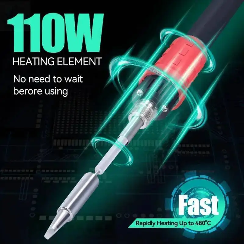 YIHUA K917D/K917C 220/110W Soldering Iron Handle Replacement for 995D+ 995D+-I Solder Station High-Temp Repair Tools Accessory