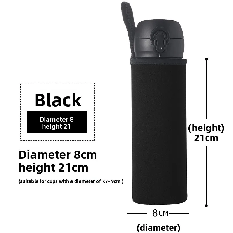 Funda para Botella de Agua de 750ML/1000ML/1500ML, Bolsa para Botella, Funda Negra para Botella, Bolsa Aislante para Botellas Deportivas