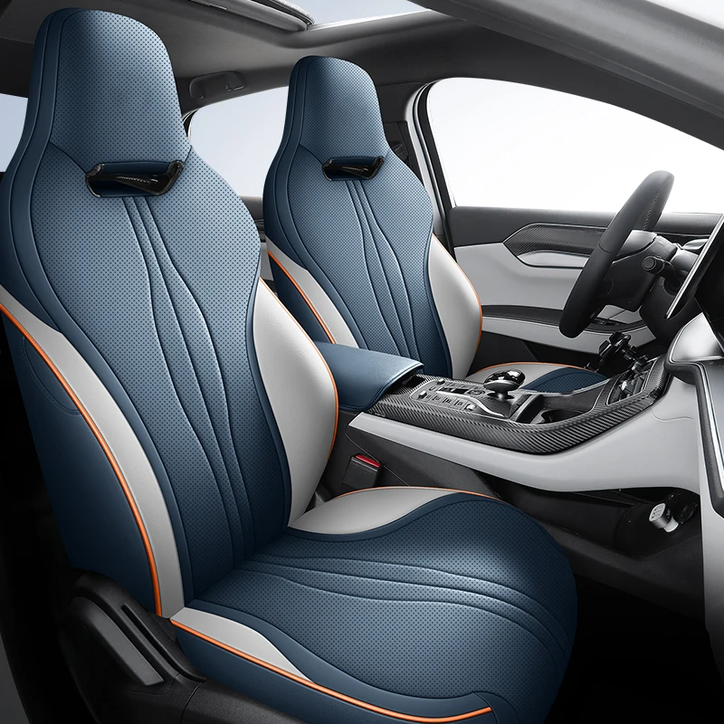 

Полный комплект чехлов на автомобильные сиденья на заказ для BYD Qin Plus 2021-2024, водонепроницаемая подушка для сиденья из искусственной кожи, защитные аксессуары
