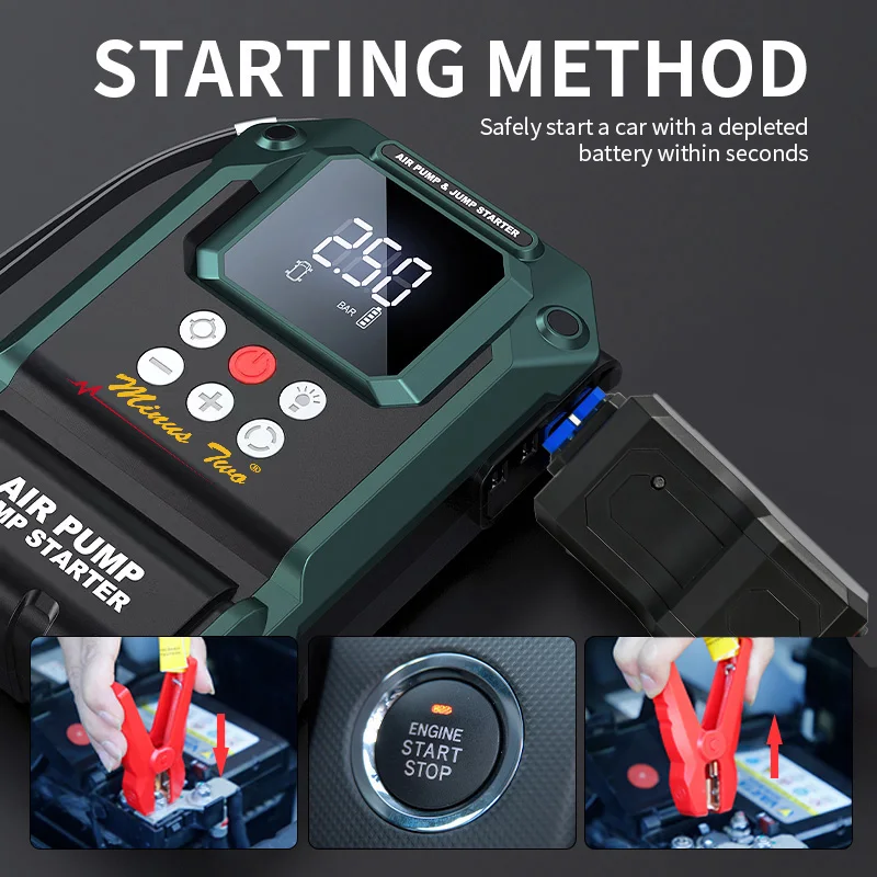 All Weather Resistant Car Jump Starter Portable Vehicle Battery Booster for Cold and Hot Car Environment