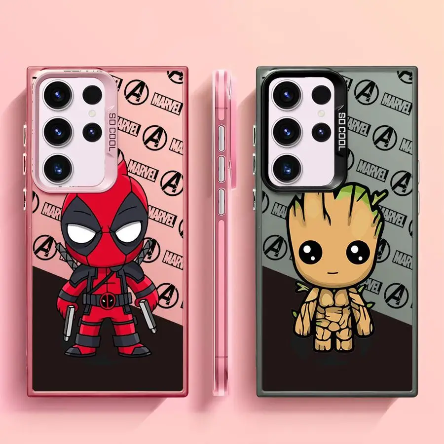 Marvel Deadpool Groot Phone Case for Samsung Galaxy S24 Ultra S23 Ultra S20 S23 FE S22 S20 Plus S21 Note 20Ultra Luxury Cover image 2