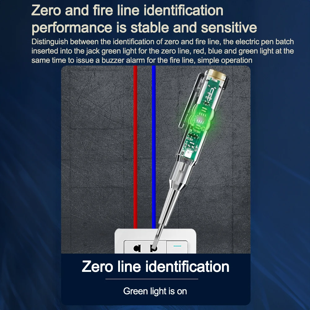 Bolígrafo probador de voltaje inteligente, Detector de potencia Digital de inducción sin contacto, lápiz, destornillador eléctrico, indicador de