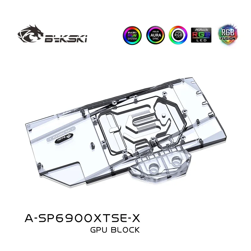 Bykski GPU bloque de agua para Sapphire Radeon RX6900XT NITRO + enfriador GPU de edición especial, con placa trasera bloque VGA A-SP6900XTSE-X