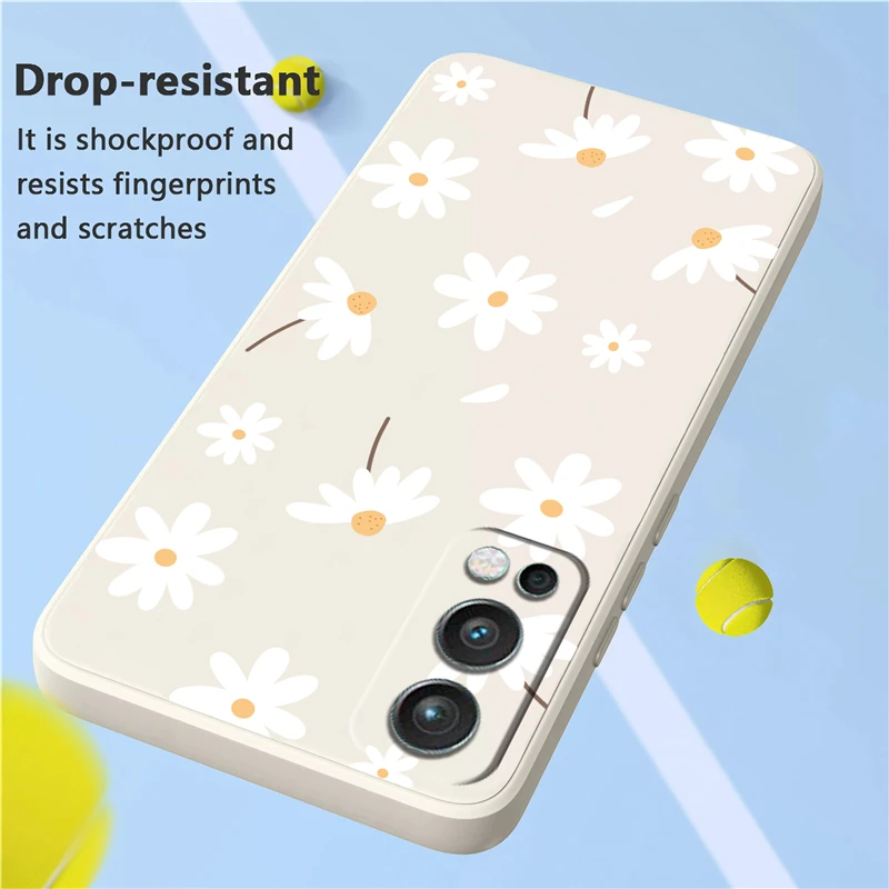 For Oneplus Nord 2 Case Oneplus Nord 7 8T 9 Pro Cover Painting Liquid Daisy Flowers Fashion Soft Oneplus Nord 2 Cases