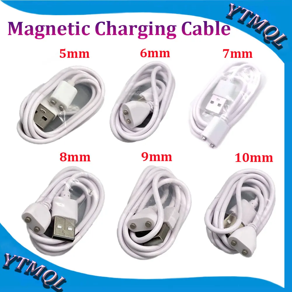 Magnetic Charging Cable 2pin center spacing 5mm 6/7/8/9/10mm Magnet Suctio USB Power charger for Beauty instrument Smart device