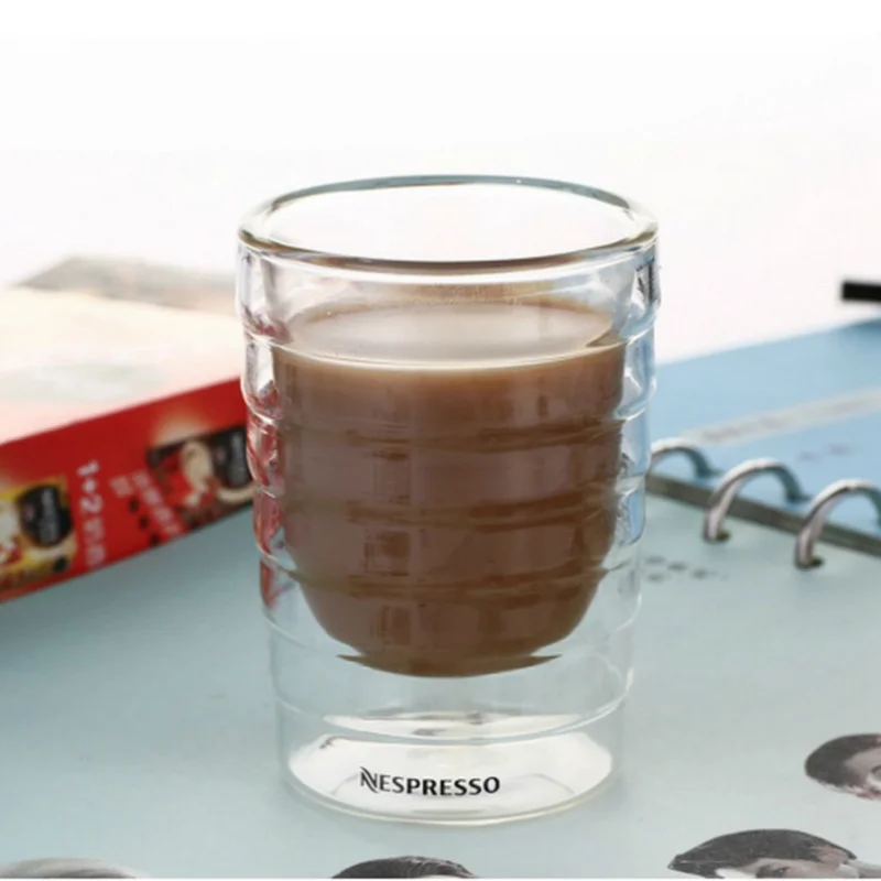 Espresso Coffee Cup Thermal Glass Tea Milk Drink Glasses Caneca Hand Blown Double Wall Whey Protein Canecas Nespresso Coffee cup