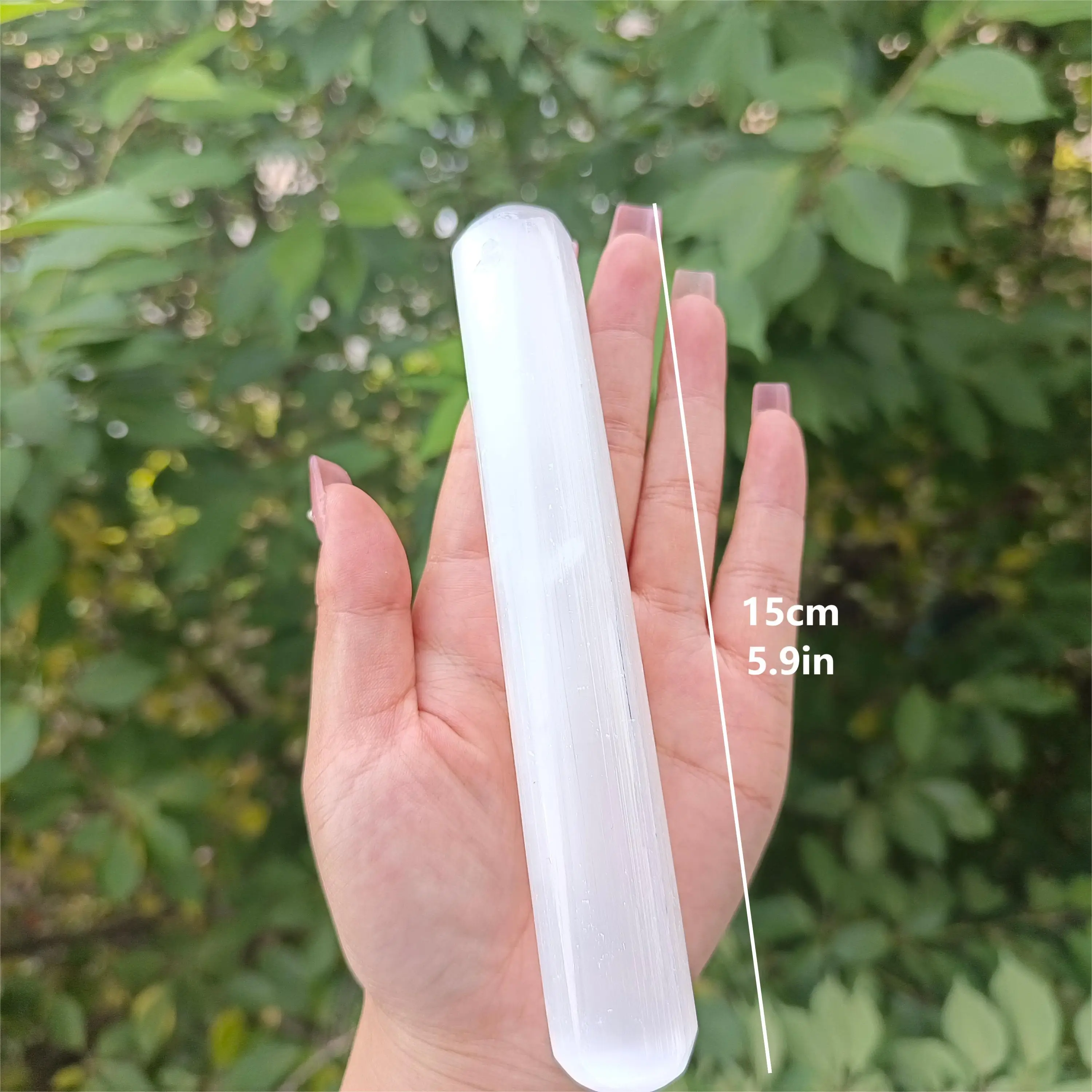 1pc Selenite Massage Wand, Premium Quality Polished Selenite Wand, Healing Crystals，Crystal gifts, crystal massage, holiday gift