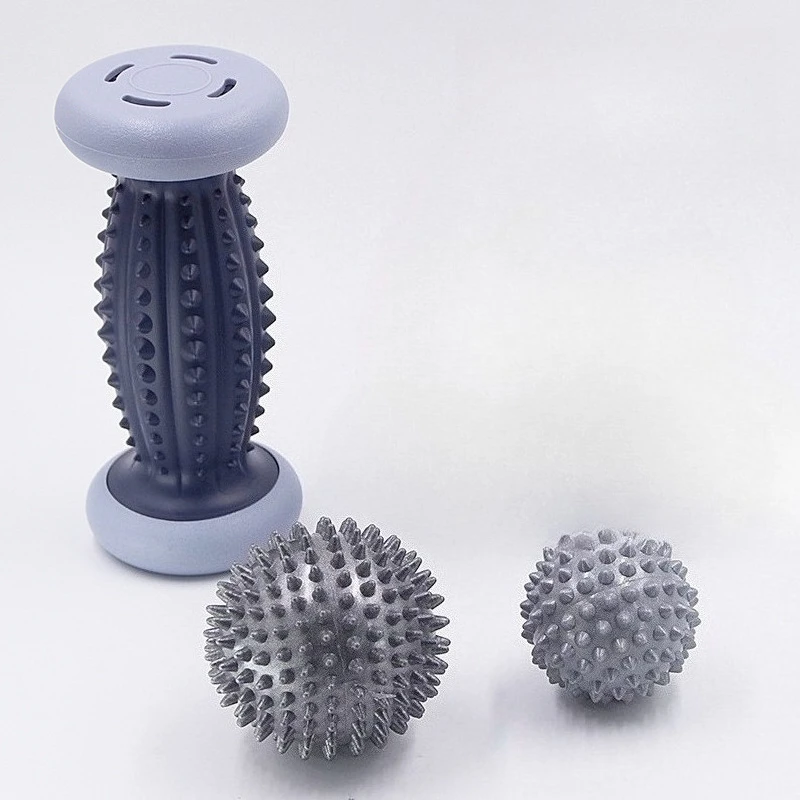 

Foot Roller Massage Ball Reflexology Massager for Relax Foot Back Leg Hand Tight Muscle, 1 roller and 2 Spiky Balls