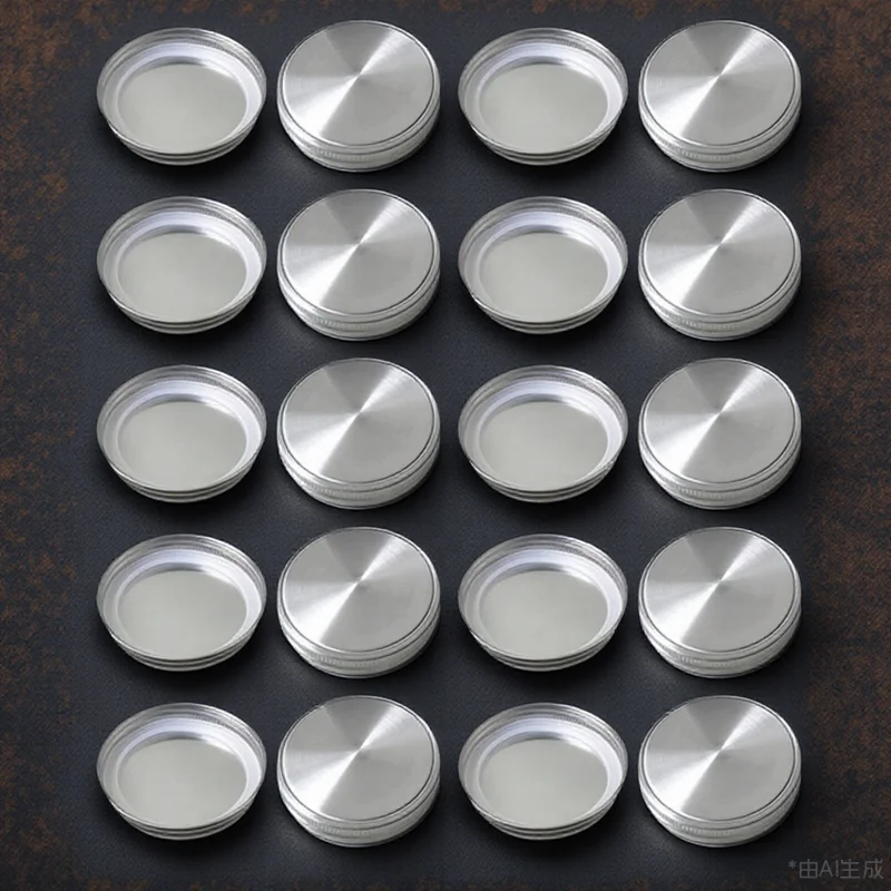 

20pcs Airtight Tinplate Can Lids Covers Sealed Storage Jar Caps Leak Proof Reusable Canning Lid For Tea Coffee Fruits Cookies