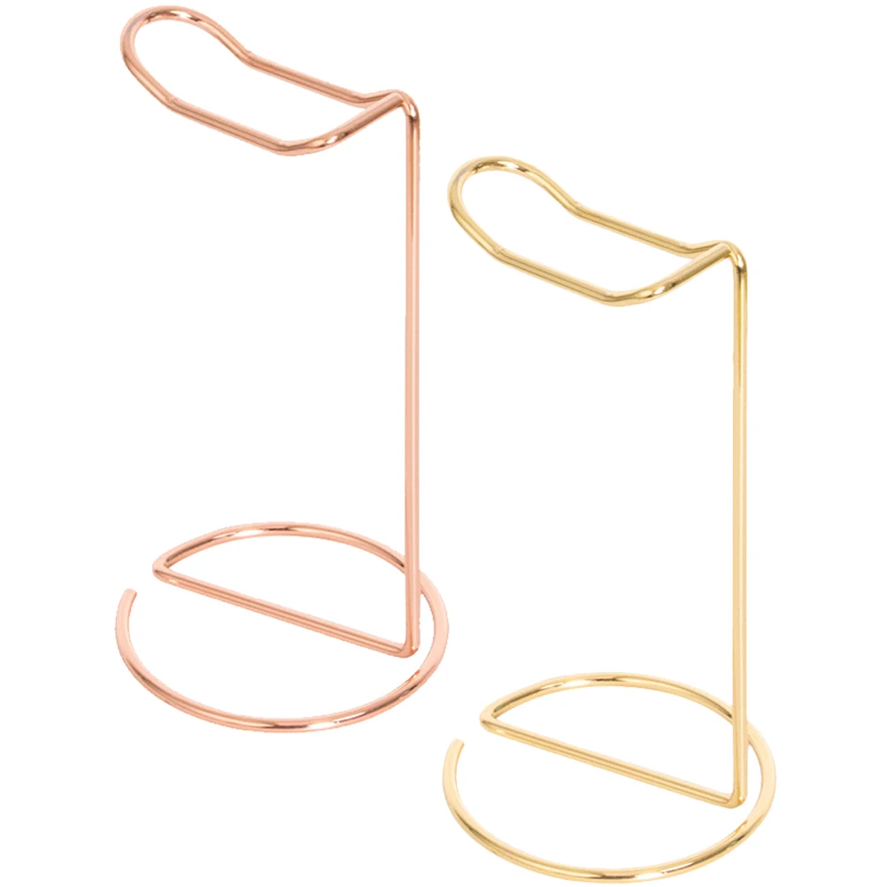 

2pcs Headphone Metal Bracket for Headphone Holder Desk Earphone Holder Rose Stainless Steel ganizer Storage